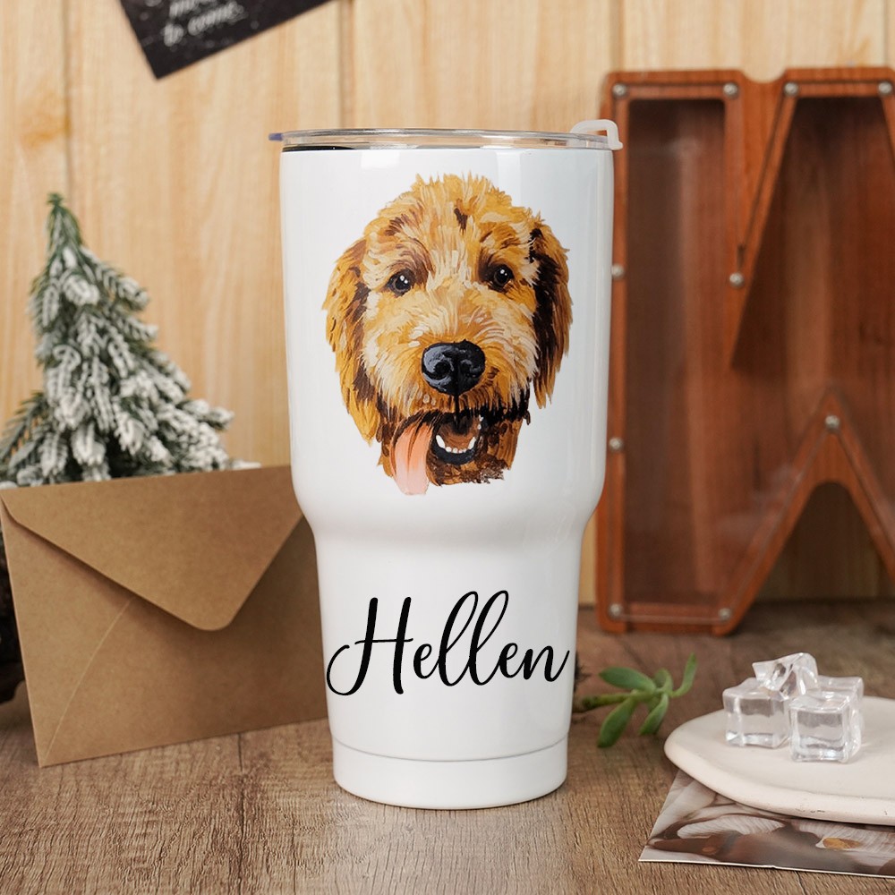 Gobelets personnalisés avec portrait d'animal de compagnie, cadeau d'anniversaire ou de Noël pour les amoureux des animaux