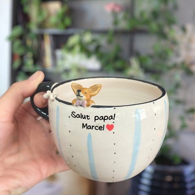 Mug personnalisé avec figurine d'animal de compagnie Cadeau d'anniversaire Cadeau de Noël pour les amoureux des animaux de compagnie