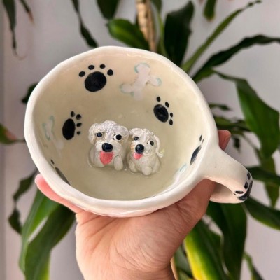 Mug personnalisé avec figurine d'animal de compagnie Cadeau d'anniversaire Cadeau de Noël pour les amoureux des animaux de compagnie