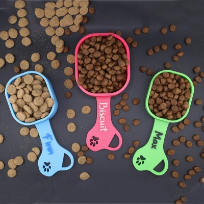 Pelle à nourriture pour chien personnalisée avec nom, cadeau pour amoureux des chiens