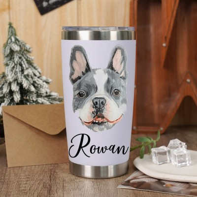 Gobelets personnalisés avec portrait d'animal de compagnie, cadeau d'anniversaire ou de Noël pour les amoureux des animaux