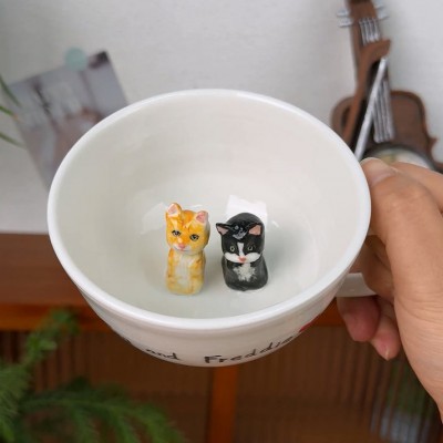 Mug personnalisé avec figurine d'animal de compagnie Cadeau d'anniversaire Cadeau de Noël pour les amoureux des animaux de compagnie